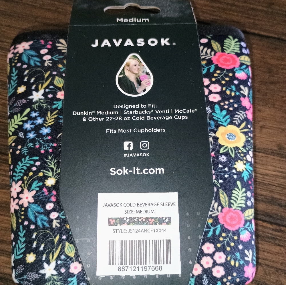 Javasok Floral Beverage Sleeve